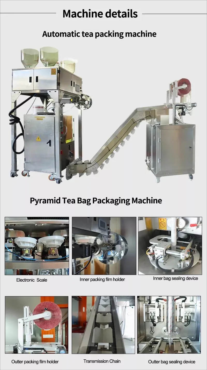 Üçgen Çay Poşeti Paketleme Makinası detayları